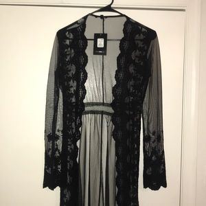 Long black cover up Shaw